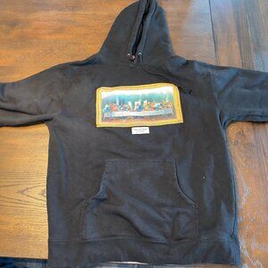 Full Send Last Supper Mens L Pullover Hoodie Sweatshirt Black